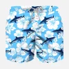 Costume da bambino con stampa floreale e squali