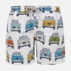 Costume da bagno classico da bambino con stampa auto safari