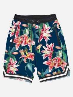 Costume da bagno con stampa tropicale stile surf