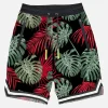 Costume da bagno con stampa tropicale stile surf
