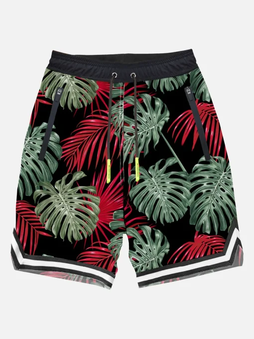 Costume da bagno con stampa tropicale stile surf