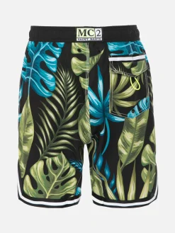 Costume da bagno con stampa tropicale stile surf