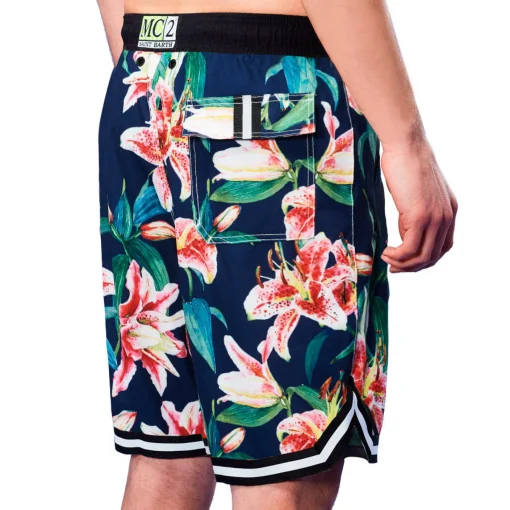 Costume da bagno con stampa tropicale stile surf