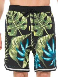 Costume da bagno con stampa tropicale stile surf