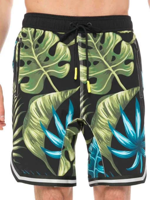 Costume da bagno con stampa tropicale stile surf