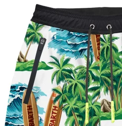 Costume da bagno con stampa hawaiana stile surf