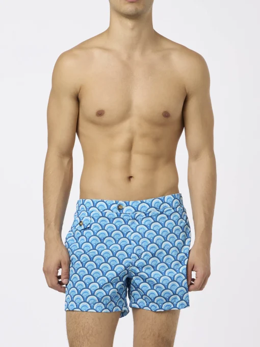 Costume da bagno corto stampa maiolica
