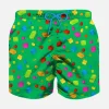 Costume da bagno da bambino con stampa mattoncini multicolore