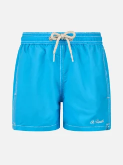 Costume da bagno da bambino di media lunghezza blu acqua Patmos Jr