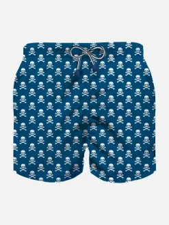Costume da bagno da bambino in tessuto leggero stampa pirati