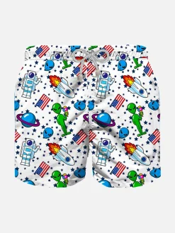 Costume da bagno da bambino con stampa spaziale