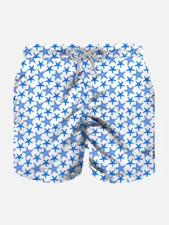 Costume da bagno da bambino leggero con stampa micro stelle marine