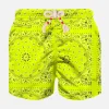 Costume da bagno da bambino con stampa bandana giallo fluo
