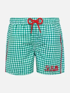 Costume da bagno da bambino con stampa vichy