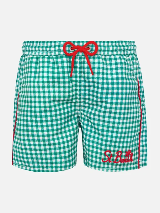 Costume da bagno da bambino con stampa vichy