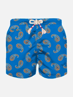 Costume da bagno da bambino stampa paisley bluette