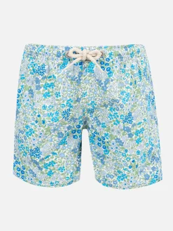 Costume da bagno da bambino in jeans di media lunghezza con stampa Joanna Luise | REALIZZATI CON TESSUTO LIBERTY