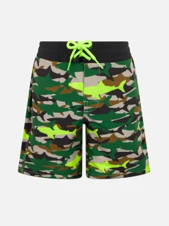 Costume da bagno da bambino Comfort Surf Jr con stampa squalo mimetico