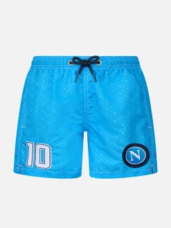 Costume da bagno da bambino di media lunghezza Jean con stampa Napoli | EDIZIONE SPECIALE SSC NAPOLI