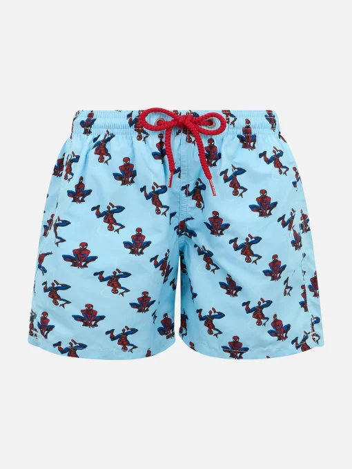 Costume da bagno da bambino in tessuto leggero Jean Lighting con stampa Spider-Man | EDIZIONE SPECIALE MARVEL