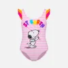 Costume da bagno da bambina con volant stampa Snoopy | Edizione speciale Peanuts®