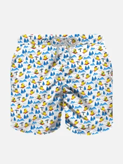 Costume da bagno da bambino in tessuto leggero con papera nevosa
