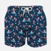 Costume da bagno da bambino in tessuto leggero con stampa Babbo Natale