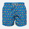 Costume da bagno da bambino in tessuto leggero con stampa pizza