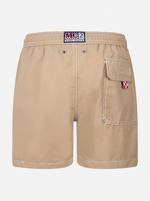 Costume da bagno da bambino di media lunghezza beige Patmos Jr