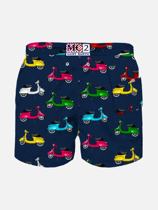 Costume da bagno da bambino con stampa scooter
