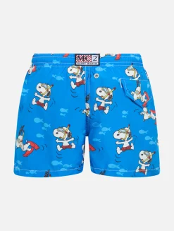 Costume da bagno da bambino in tessuto leggero Jean Lighting con stampa Snoopy | ARACHIDI SNOOPY