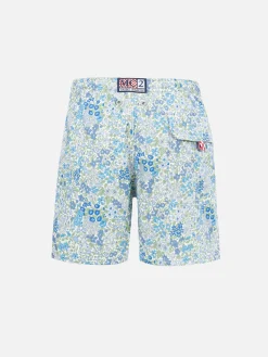 Costume da bagno da bambino in jeans di media lunghezza con stampa Joanna Luise | REALIZZATI CON TESSUTO LIBERTY