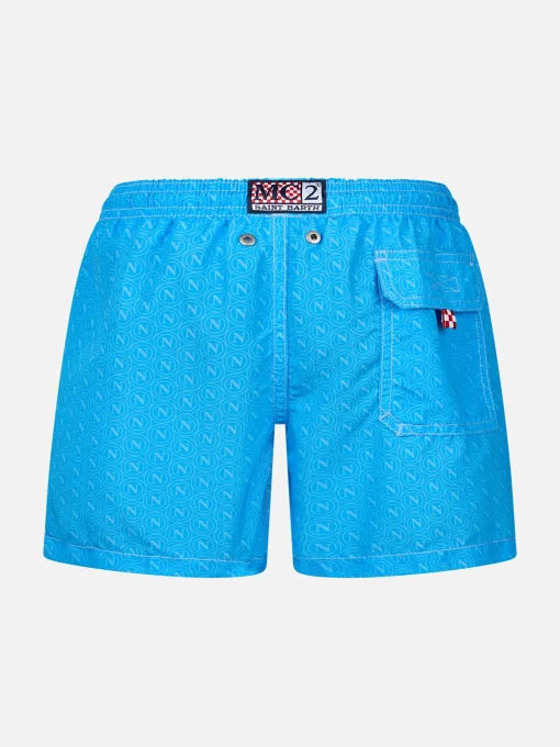 Costume da bagno da bambino di media lunghezza Jean con stampa Napoli | EDIZIONE SPECIALE SSC NAPOLI