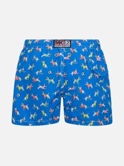 Costume da bagno da bambino in tessuto leggero Jean Lighting con stampa cani