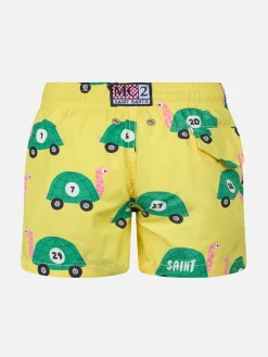Costume da bagno da bambino in tessuto leggero Jean Lighting con stampa tartaruga