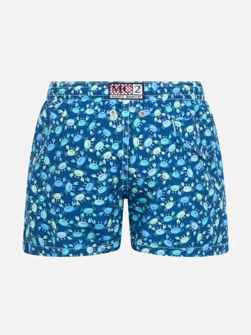 Costume da bagno da bambino in tessuto leggero Jean Lighting 70 con stampa granchi