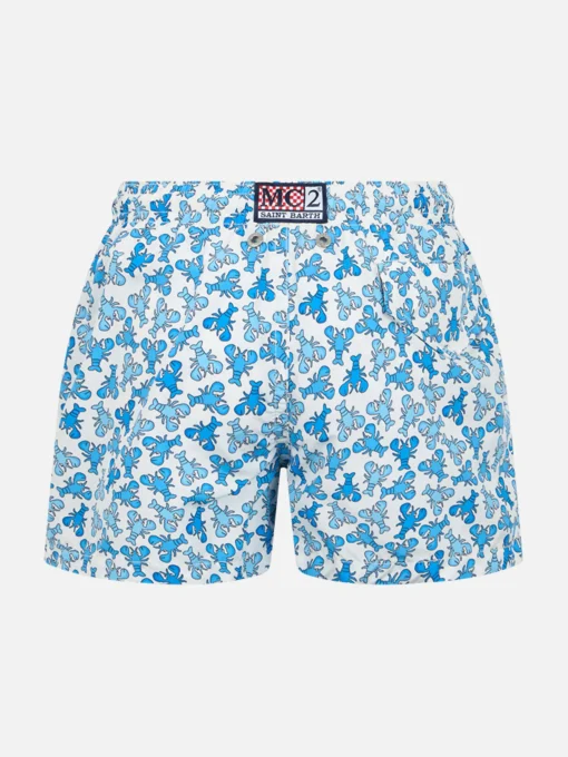 Costume da bagno da bambino in tessuto leggero Jean Lighting con stampa aragosta