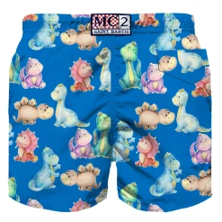 Costume da bagno da bambino in cotone con stampa dinosauri