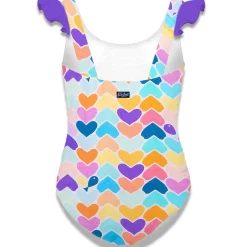 Costume da bagno da bambina con volant
