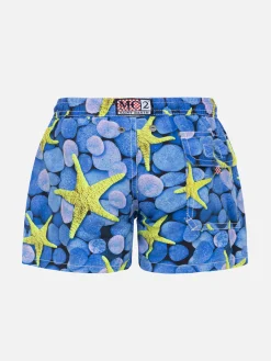 Costume da bagno da bambino con stampa stelle marine