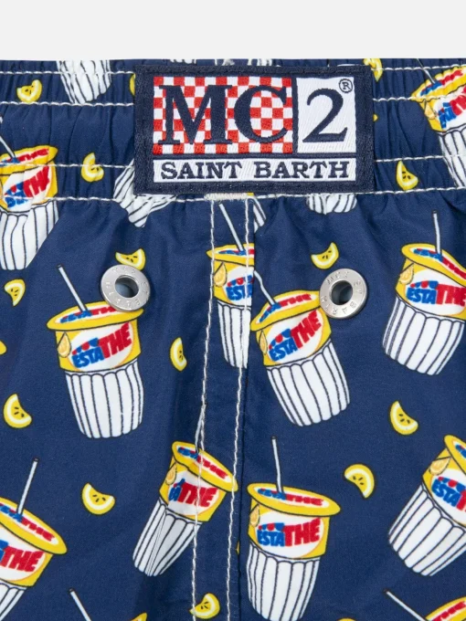 Costume da bagno da bambino in tessuto leggero con stampa Estathè | EDIZIONE SPECIALE ESTATHE'