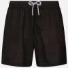 Costume da bagno da uomo di media lunghezza Gustavia in lino nero