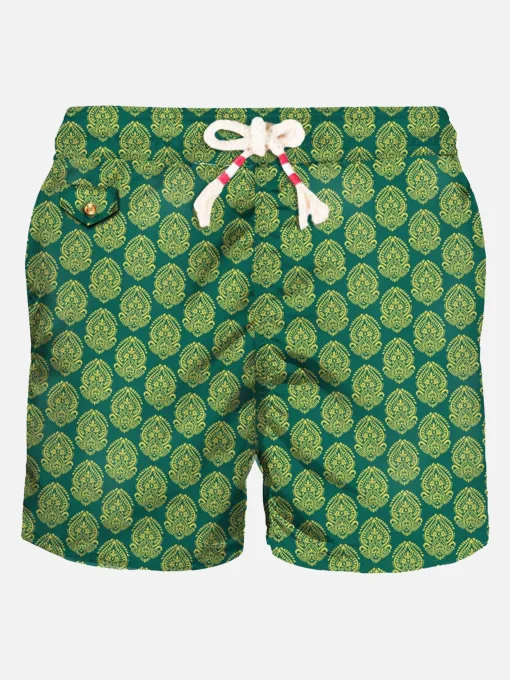 Costume da bagno da uomo in tessuto leggero stampa indiana