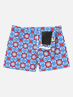 Costume da bagno da uomo con stampa maiolica