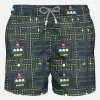 Costume da bagno da uomo con stampa Pac-Man