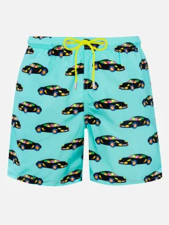 Costume da bagno da uomo in tessuto leggero Illuminazione con stampa automobile Lodola | MARCO LODOLA SPECIAL EDITION
