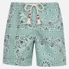 Costume da bagno da uomo media lunghezza verde salvia Caprese