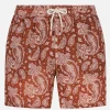 Costume da bagno da uomo in lino con stampa paisley