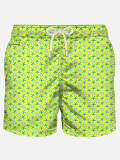 Costume da bagno da uomo in tessuto leggero stampa stelle marine