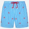 Costume da bagno da uomo in tessuto leggero Lighting con ricamo stelle marine